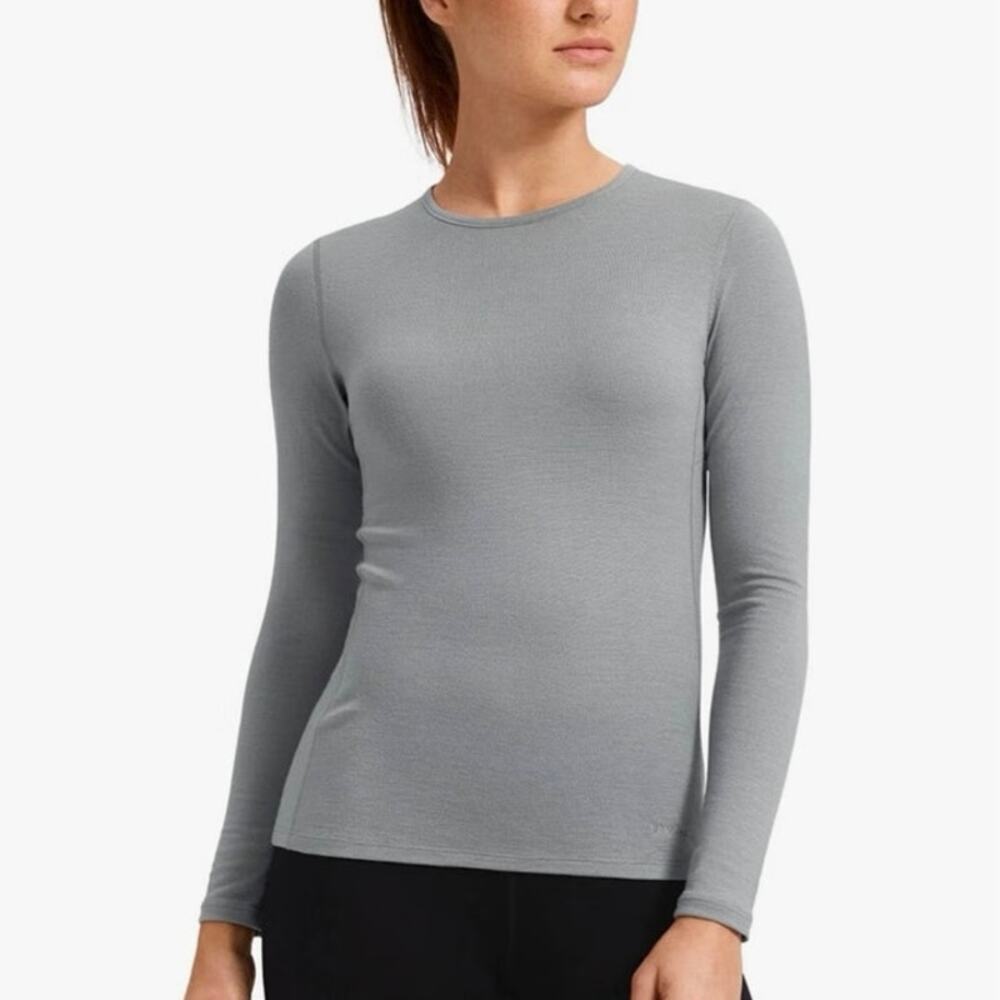 NWT INNOPHRA Women's XL 190 Merino Wool Base layer Long Sleeve Top Silver Gray